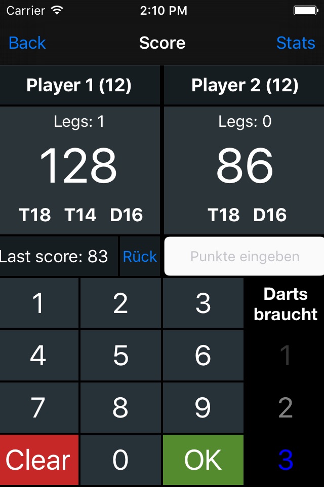 Darts Scoreboard X01 screenshot 2
