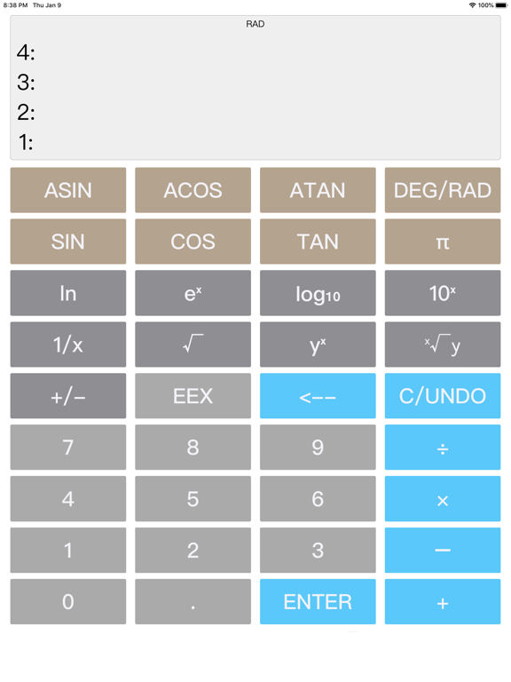 Screenshot #6 pour Calculatrice RPN à pile