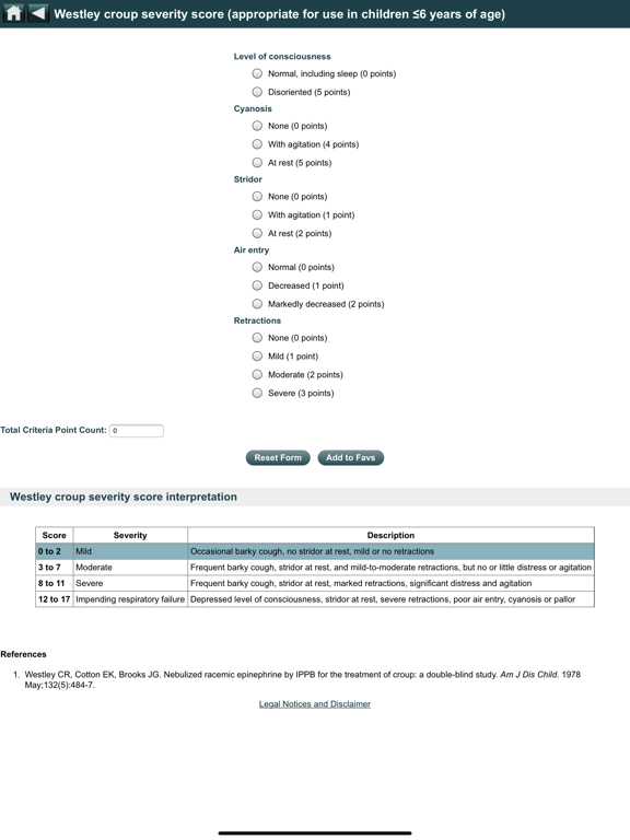 EBMcalc I.D. iPad screenshot