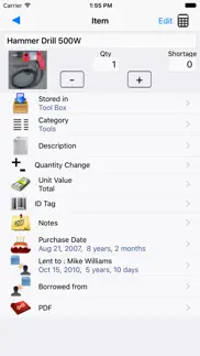 items & storage & inventory iphone screenshot 2