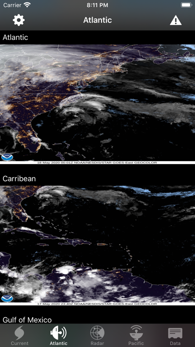 NOAA Hurricane Center Screenshot