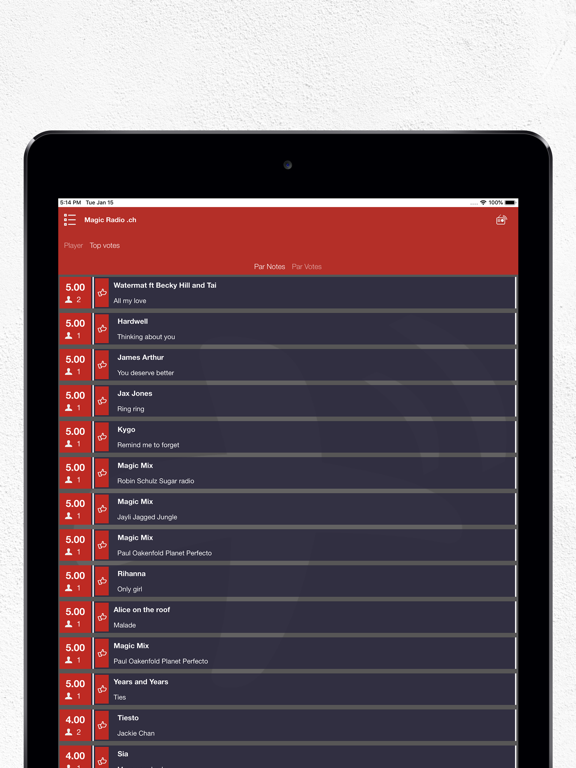 Swiss Digital Radios iPad screenshot 6 - Music app