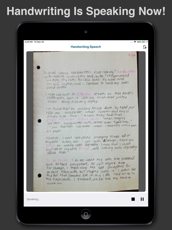 Screenshot #4 pour Handwriting Text To Speech OCR