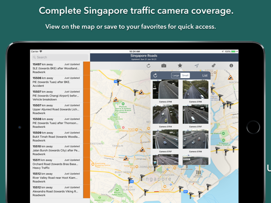 Singapore Roads Traffic iPad screenshot 4 - Travel app