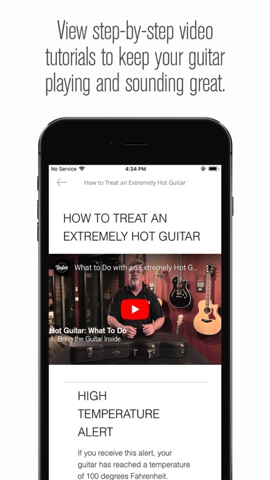 Taylor Guitars TaylorSense App Screenshot