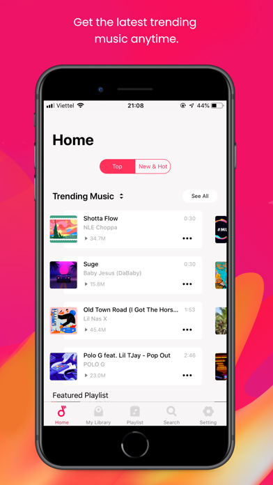 Music Trends - MP3 Player Screenshot