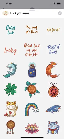 Game screenshot Lucky Charms Sticker Set apk