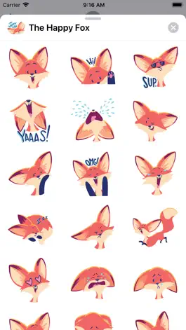 Game screenshot The Happy Fox Stickers apk