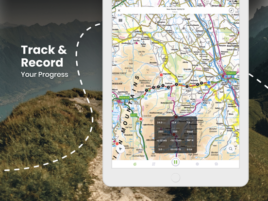OutDoors GB - Offline OS Maps iPad app afbeelding 3