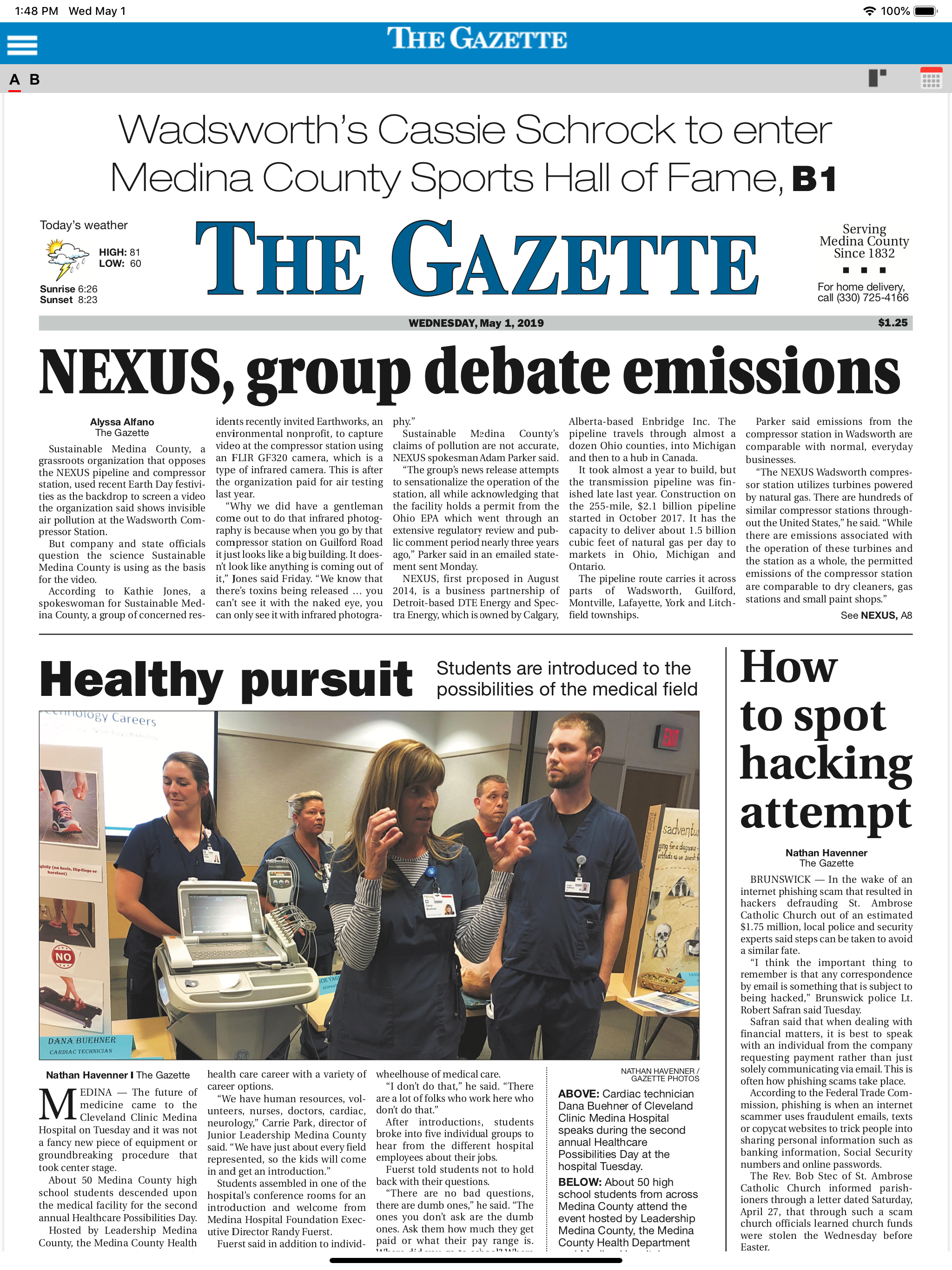 Medina Gazette screenshot 10