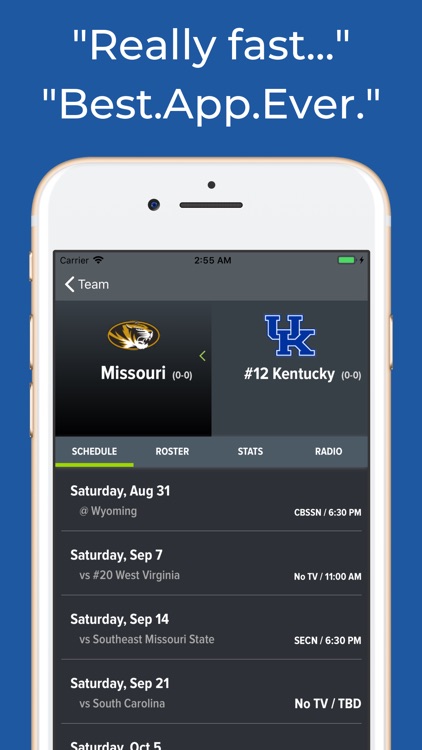 Kentucky Football Schedules screenshot-8
