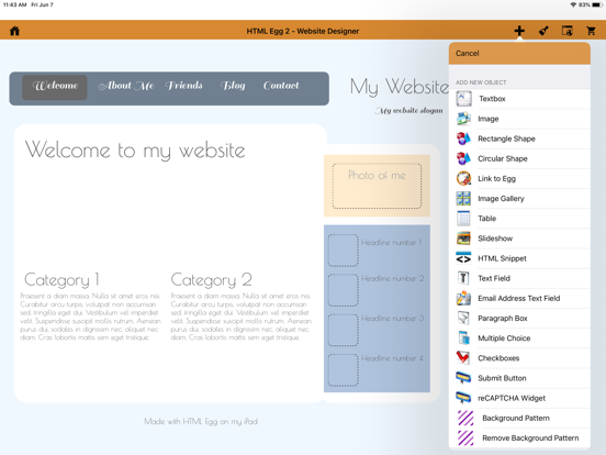 Screenshot #5 pour HTML Egg 2 - Website Designer