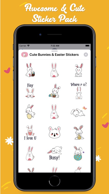 Cute Bunnies & Easter Stickers