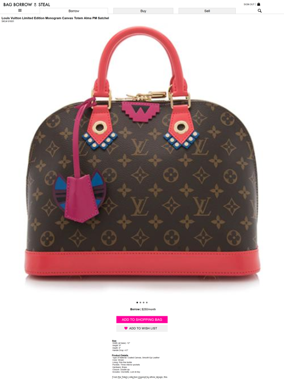 Bag Borrow or Steal iPad screenshot