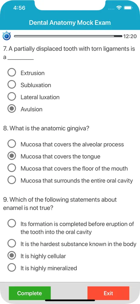 Dental Anatomy Quizzes