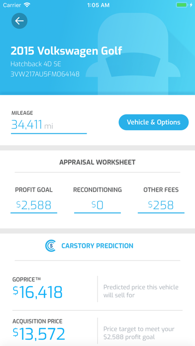 CarStory Appraise Screenshot