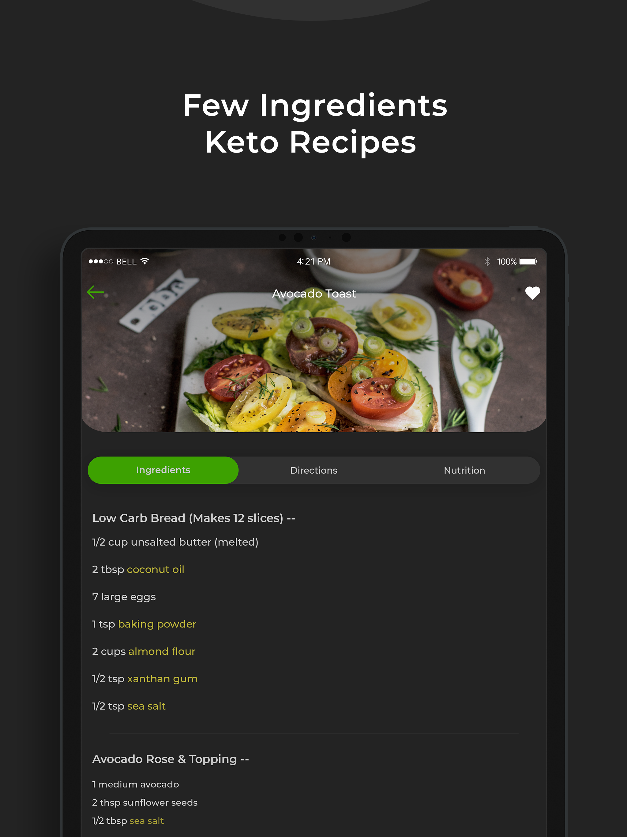 Keto Diet App- Recipes Planner