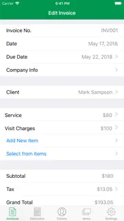 invoice app for small business iphone screenshot 2