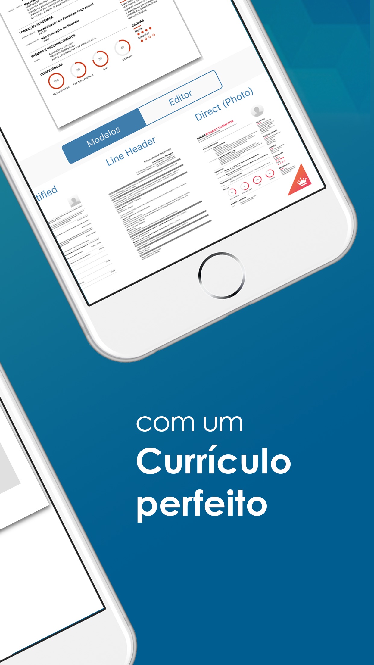 Screenshot do app Go2Job - Currículo e Empregos