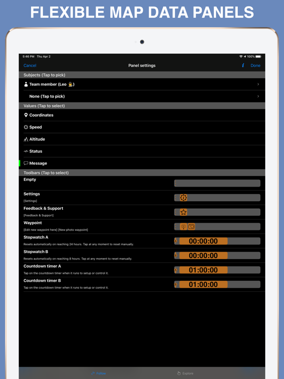 GPS Team 55 iPad screenshot 8 - Navigation app