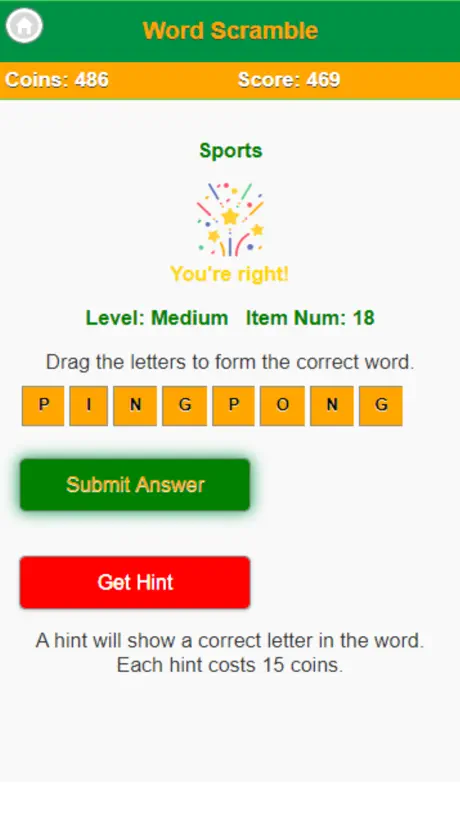 Word Scramble Game