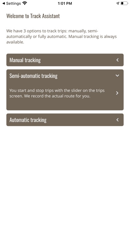 Track Assistant - Trip logging