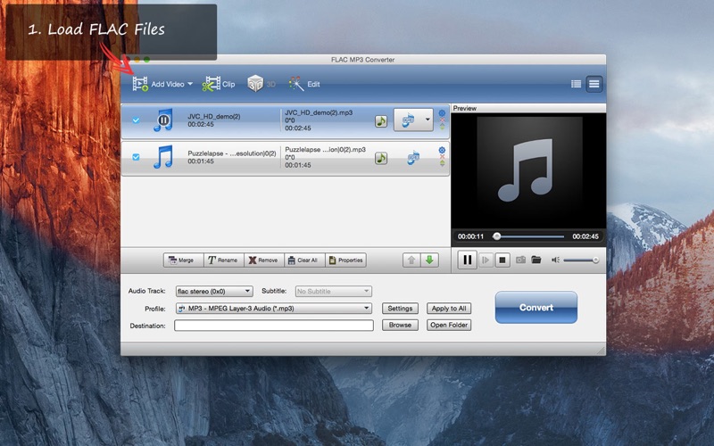 Screenshot #1 for FLAC MP3 Converter