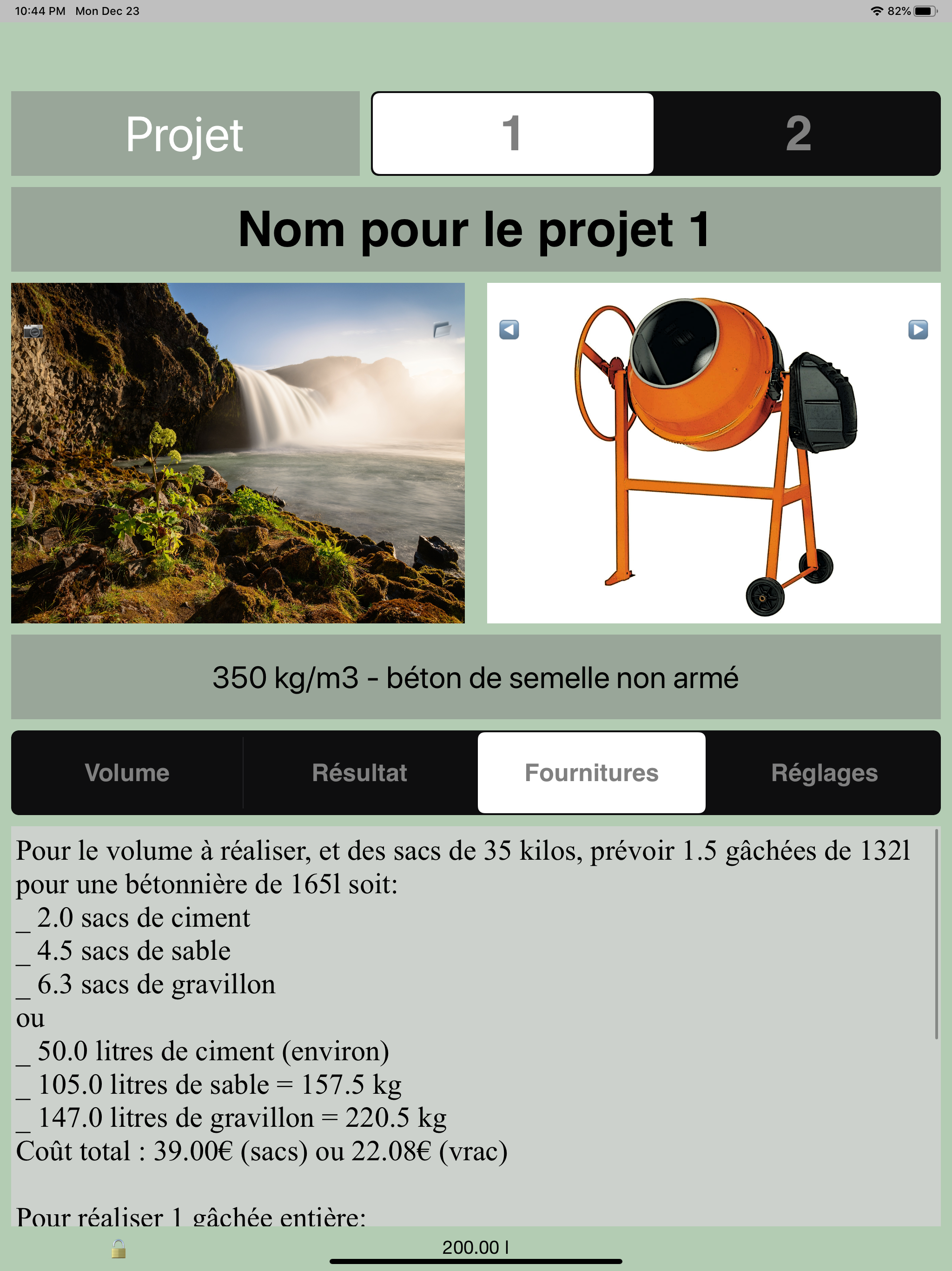 BetonMix (concrete calculator)