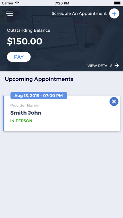Denmaar Patient App Screenshot