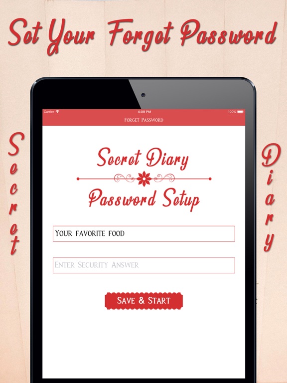 My Password Secret Diary iPad screenshot