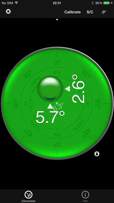 Bubble level and Clinometer Screenshot