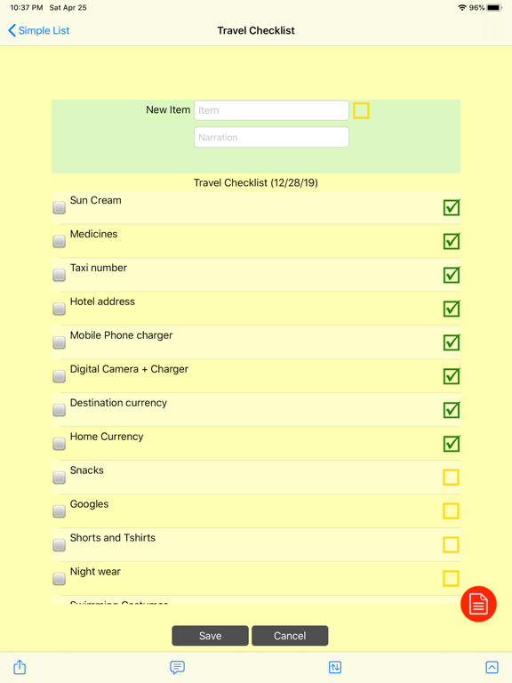Simple List iPad screenshot 6 - Productivity app