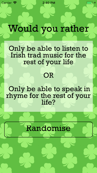 Would You Rather Irish Edition screenshot 3