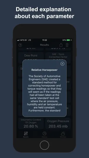 Capture d'écran de Air Density & Altitude: AirLab sur iPhone 6