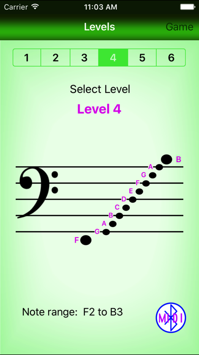 Speedy Note: Bass Clef Screenshot