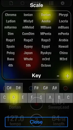 Скриншот KORG IKaossilator на iPhone 4
