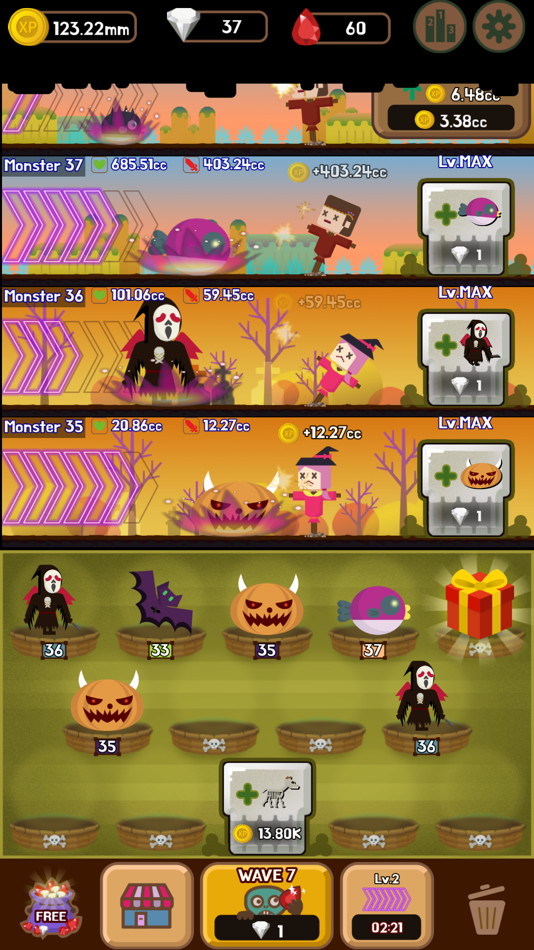 #1. DungeonMon :Idle Merge Monster (iOS) 由: Dai-Hyun Kwon