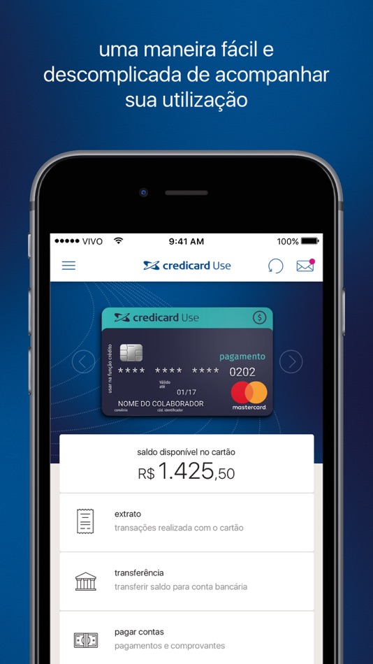 Credicard Use Cartão Pré-pago de Itaú Unibanco S.A. - (iOS Aplicaciones) —  AppAgg