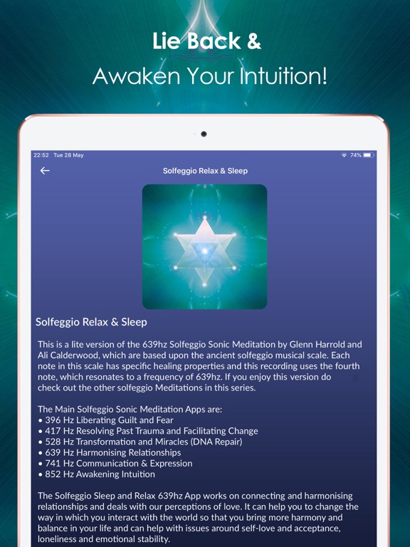 Solfeggio Sonic Meditations iPad screenshot 8 - Lifestyle app