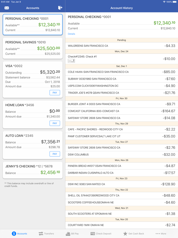 Workers CU iPad screenshot 3 - Finance app