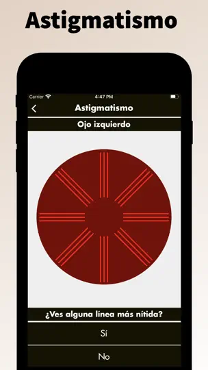 Captura de pantalla de Eye Meter en iPhone 6