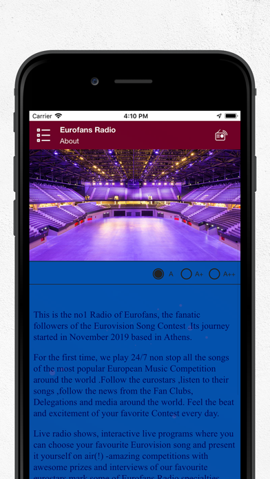 Eurofans Radio Screenshot