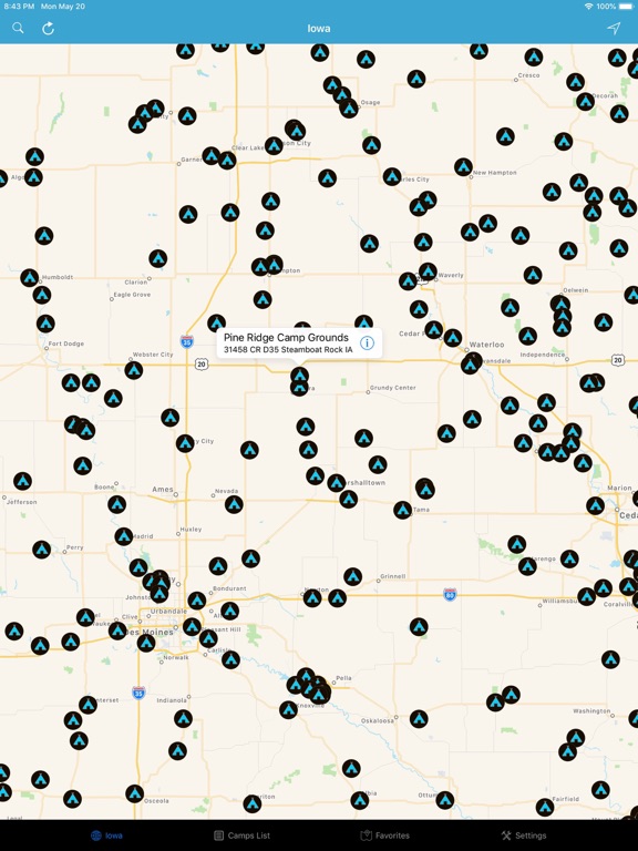 Screenshot #4 pour Iowa – Campgrounds & RV Parks