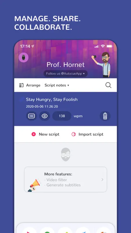 Teleprompter Pro · Prof Hornet screenshot 9 of 10