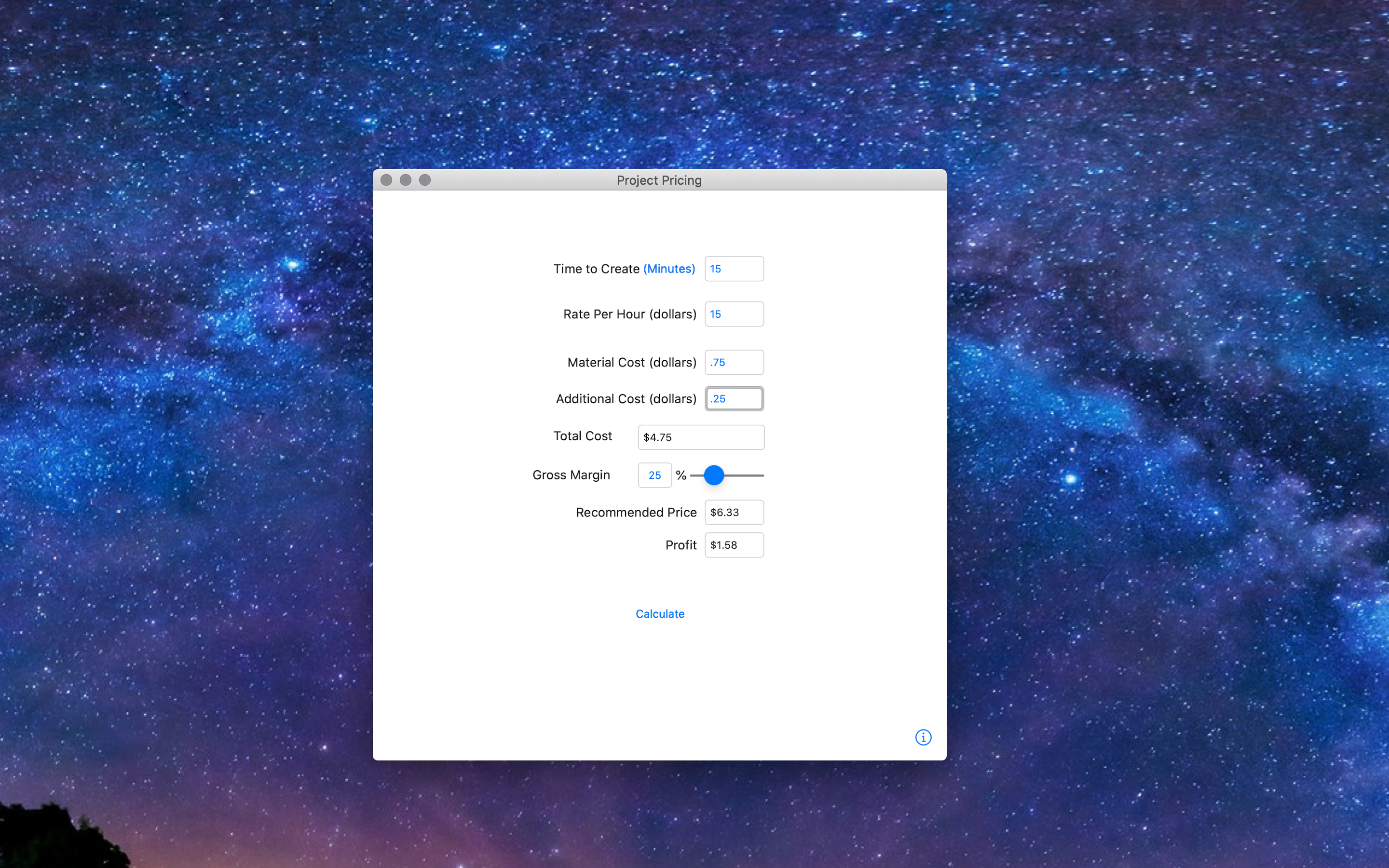 Craft Pricing Helper