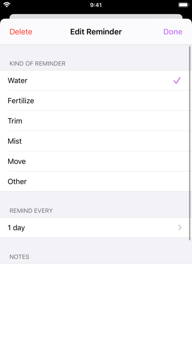 WaterMe - Gardening Reminders Screenshot