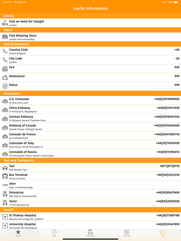 London Map and Travel Guide iPad screenshot 7 - Travel app
