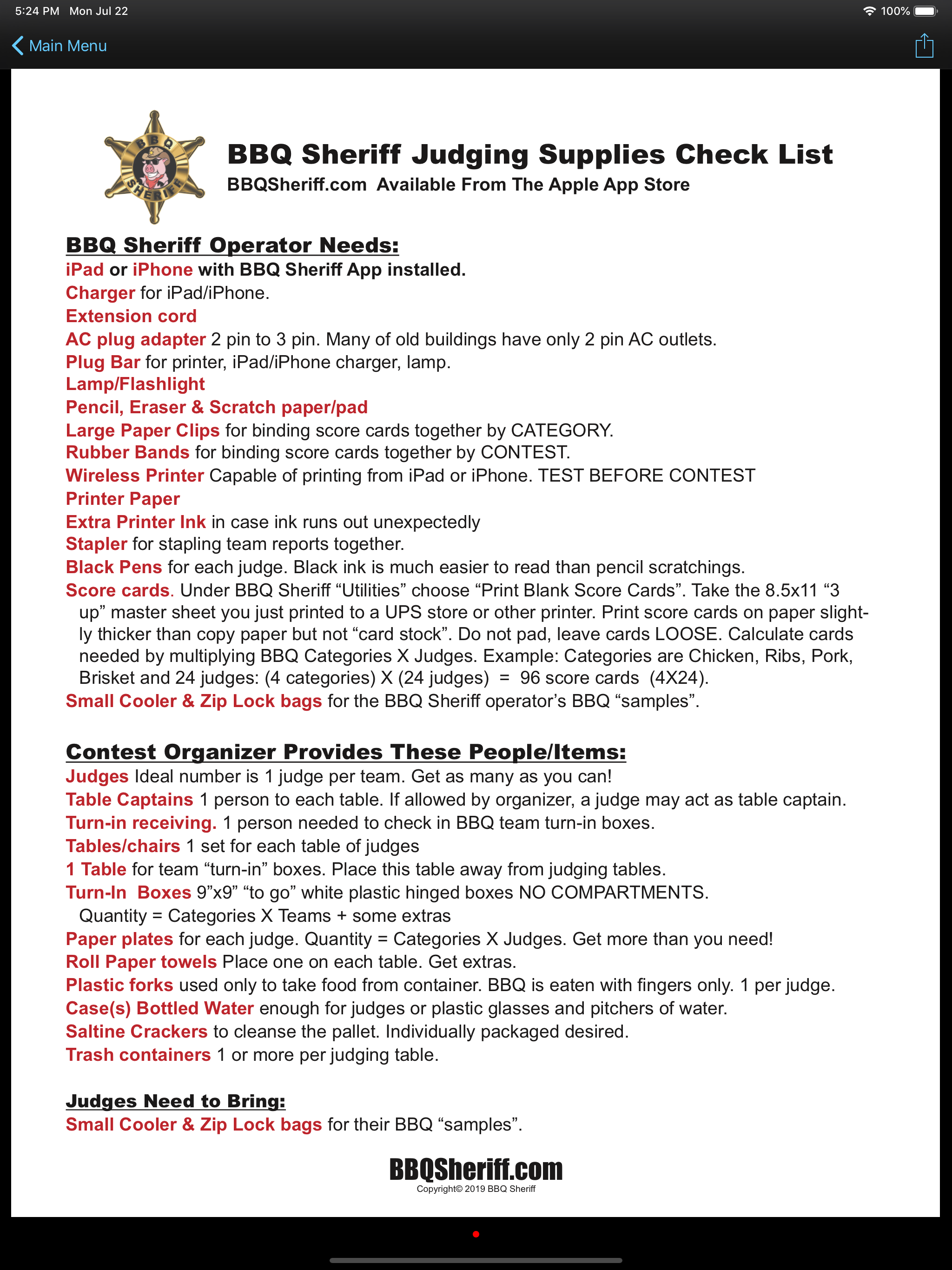 BBQ Sheriff