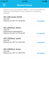 OT Advanced Authentication screenshot