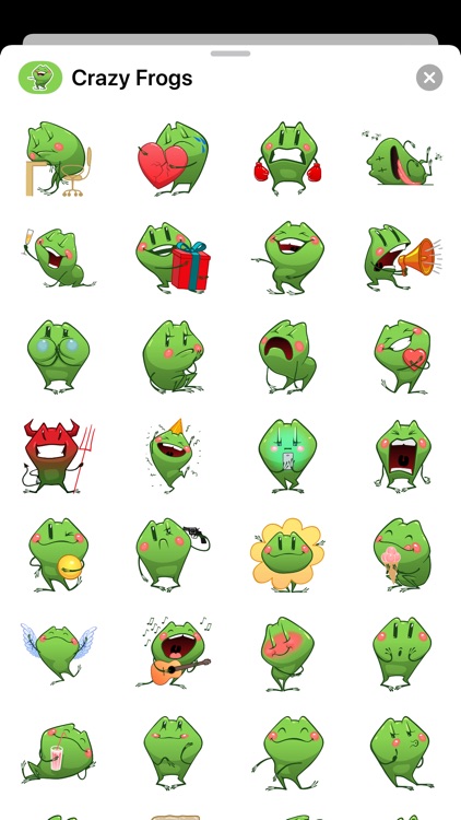 Crazy Frog Sticker Emoticons